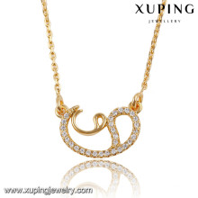 41820 Xuping fashion women necklace jewelry, high end fashion jewelry necklace wholesale